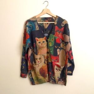 NWT - Cat Cardigan Slouchy
